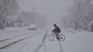 Fotos de una una copiosa nevada que sorprendió a Jacobacci