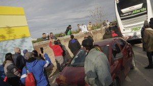 Una niña recibió un piedrazo en la cabeza tras el partido de Sol de Mayo y Camioneros por el Federal A