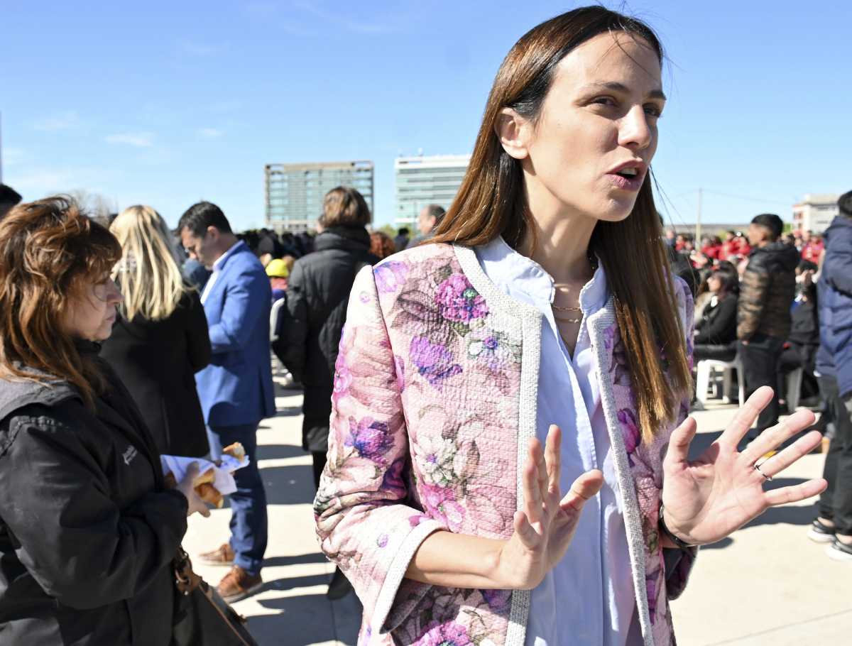 La diputada nacional Tanya Bertoldi en la inauguración de El Cisne, el complejo construido bajo supervisión de la UPEFE que ahora preside (foto Florencia Salto) 