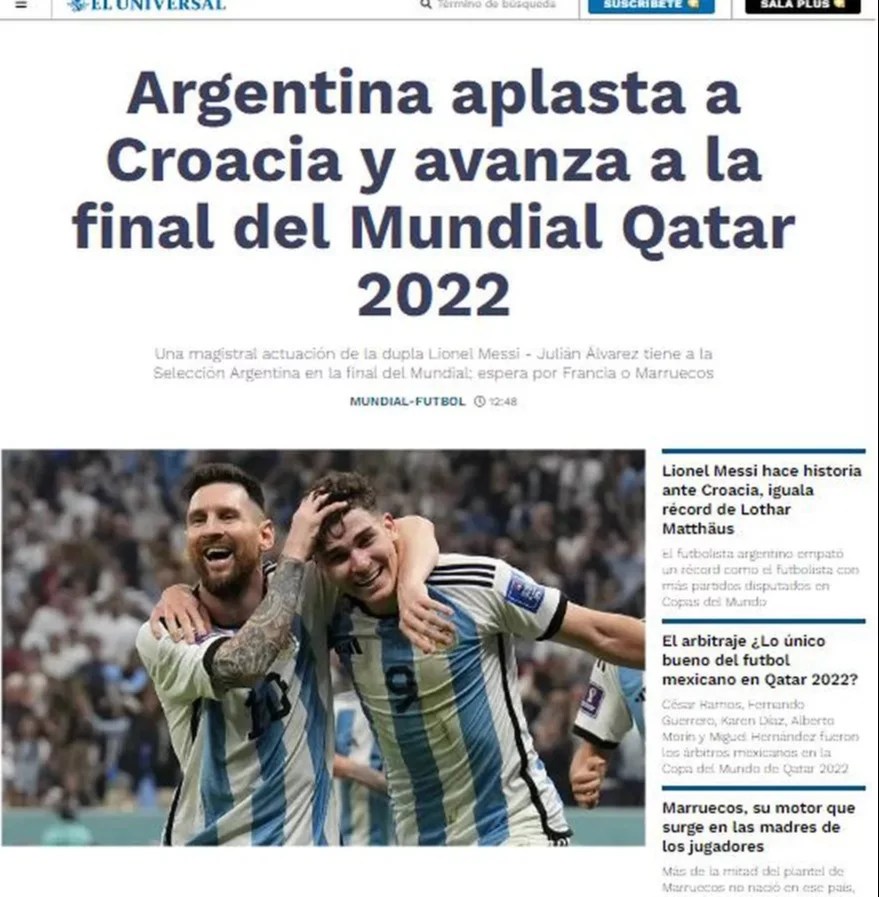 Mundial Qatar 2022: Así Reflejaron Los Medios Del Mundo El Pase A La ...