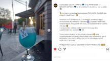 Imagen de ¡Increíble! Para festejar con la Selección Argentina, un bar de Roca creó un trago celeste y blanco