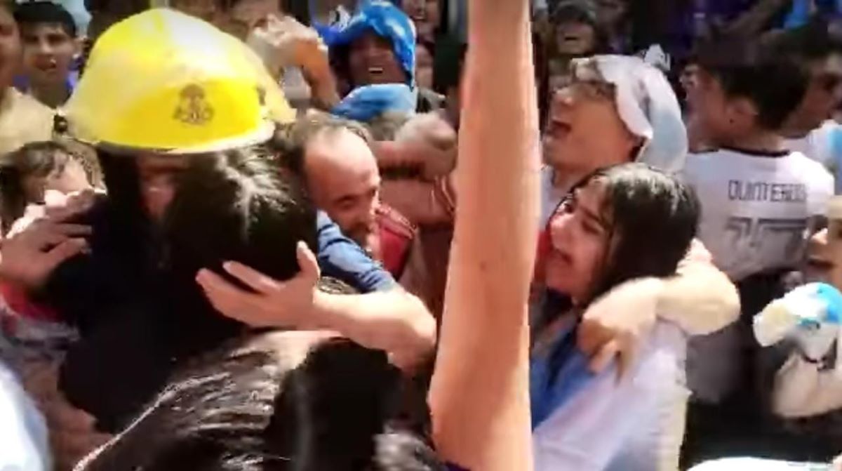 Argentina campeón del mundo, se festejó en Andacollo. Foto: Captura video Entre Cordilleras