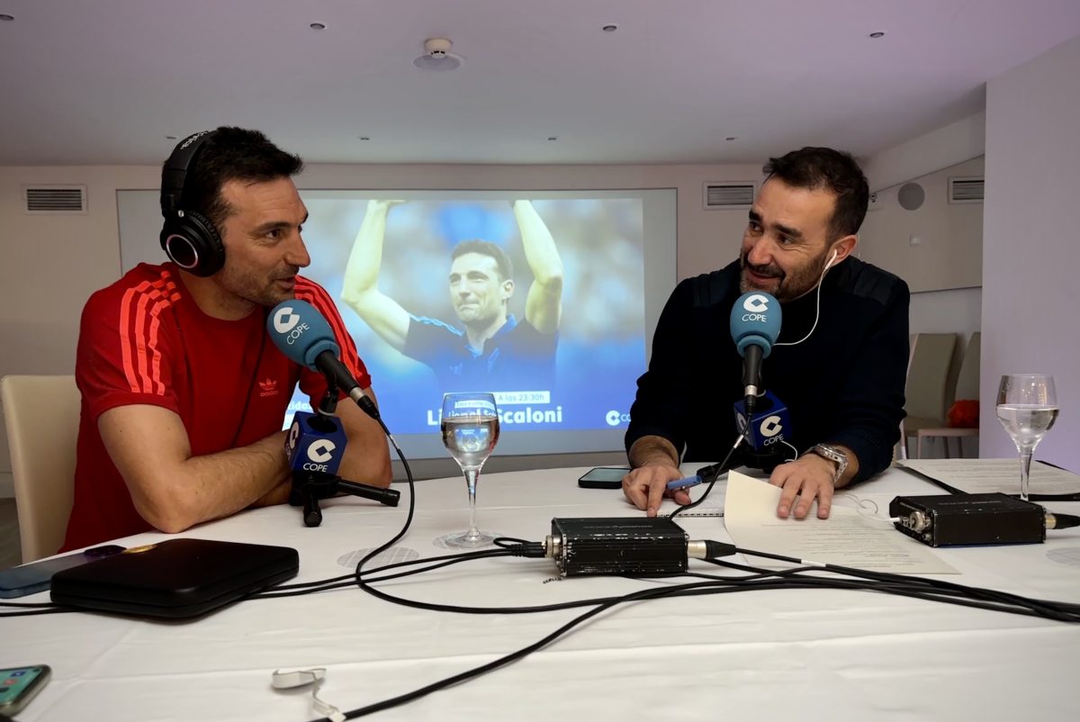 Lionel Scaloni brindó una entrevista en el programa de radio español "El Partidazo de COPE".