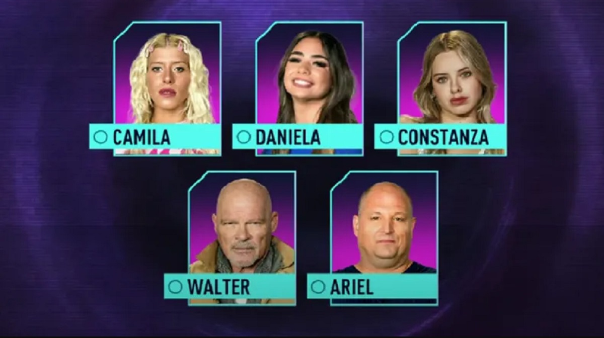 Los cinco nominados de Gran Hermano 2022 corren riesgo de de dejar la Casa, por la pantalla de Telefe.-