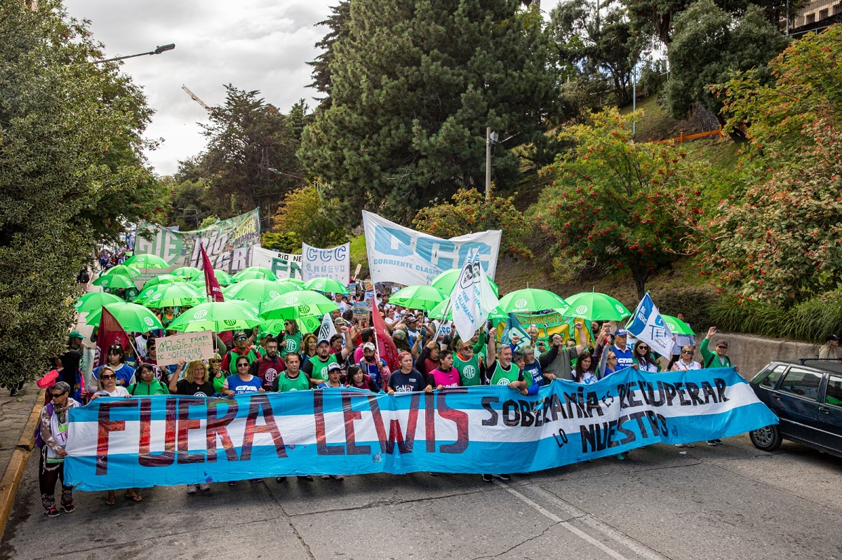 Los manifestantes confluyeron en el Centro Cívico. Foto: gentileza ATE