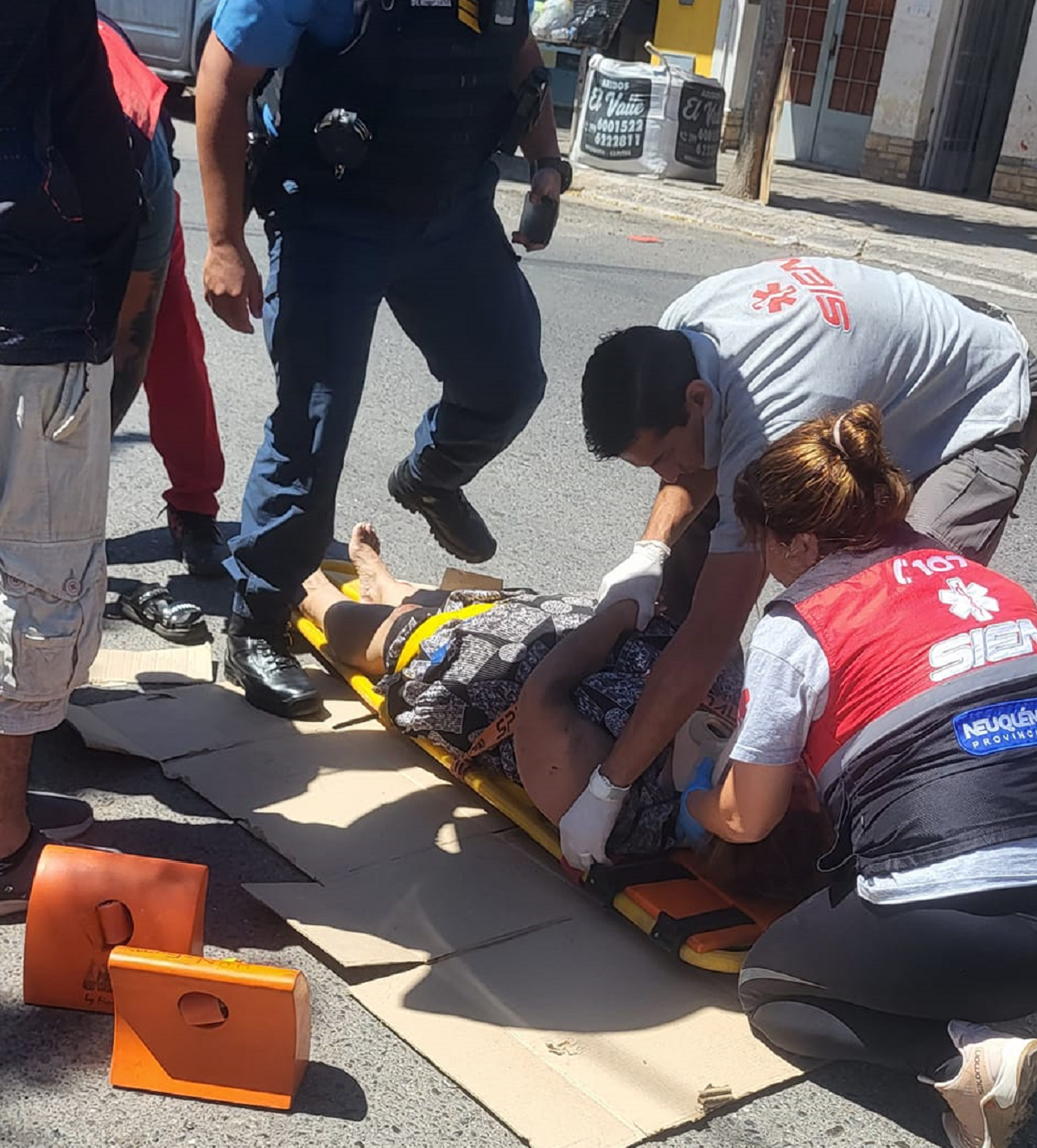 El choque se produjo en la calle Richieri de Neuquén. Foto: Gentileza
