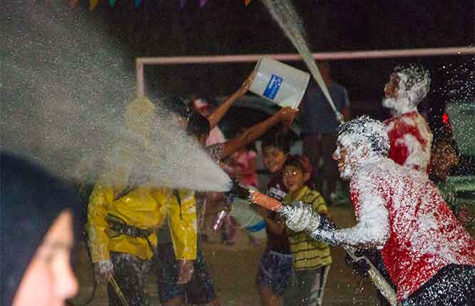 La máquina de espuma, una de las atracciones que tendrá el carnaval. Foto: archivo.