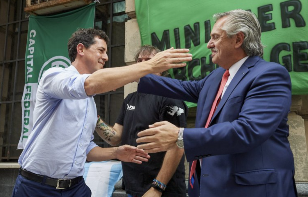 Alberto Fernández y el ministro del Interior, Eduardo "Wado" De Pedro, volvieron a reunirse. Foto: NA, 