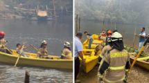 Imagen de Un adolescente de 13 años trasladó en bote a  bomberos que luchaban contra los incendios en Chile