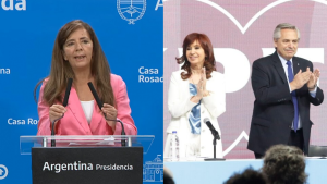 La portavoz presidencial negó internas en el Frente de Todos: «Ni Alberto ni Cristina son candidatos»