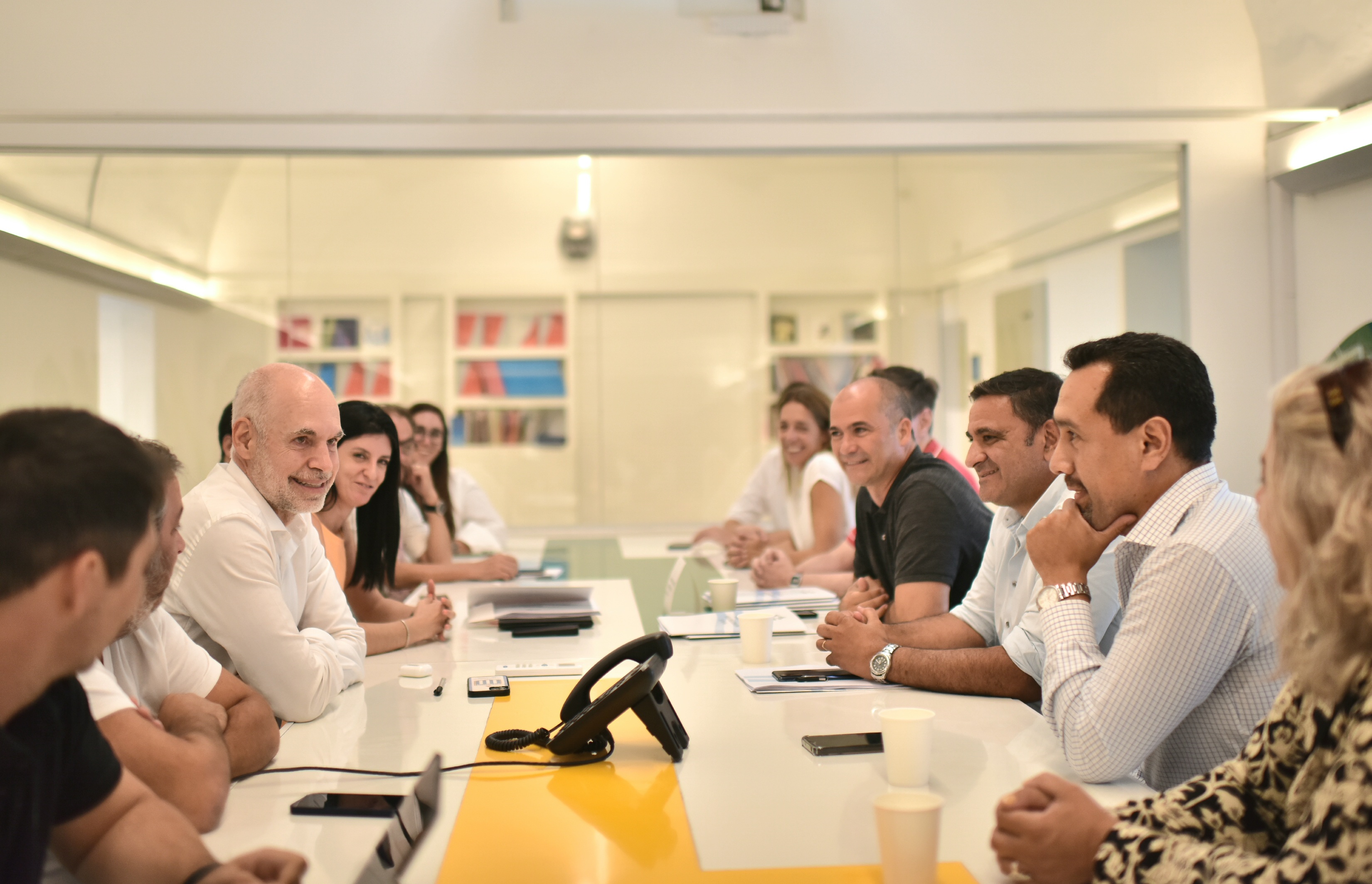 El jefe de Gobierno porteño recibió esta tarde a una delegación rionegrina, para que intercambien experiencias con equipos técnicos.