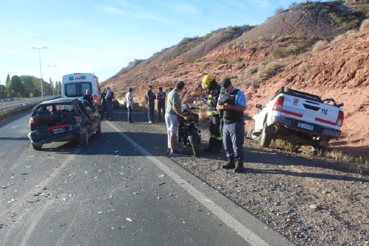 El choque fue esta mañana, no hubo que lamentar victimas fatales. Foto: Centenario Digital 