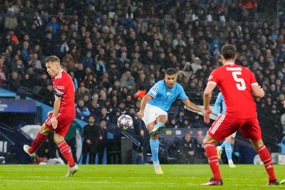 Rodri metió un golazo de zurda para el 1 a 0 del Manchester City ante el Bayern Múnich.