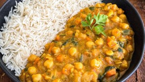 Curry de garbanzos en 15 minutos