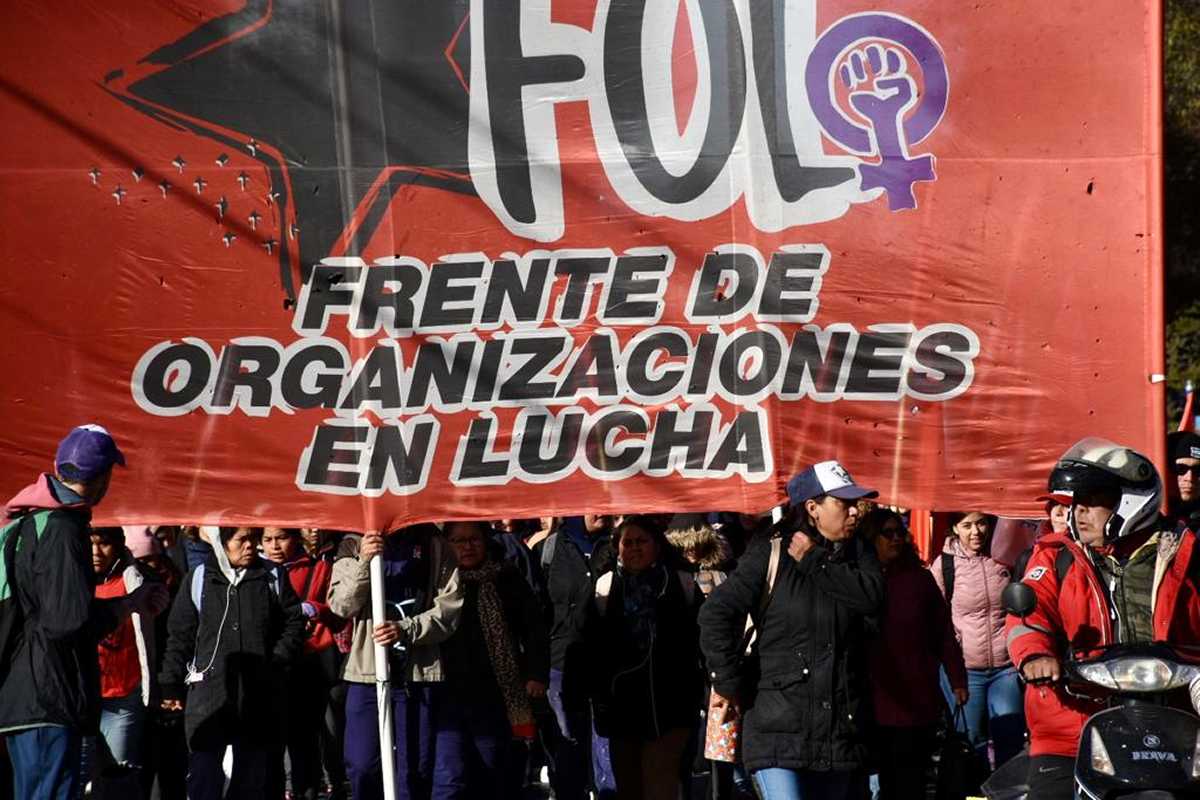 Las organizaciones llevaron su protesta a Casa de Gobierno. Foto: Matías Subat.