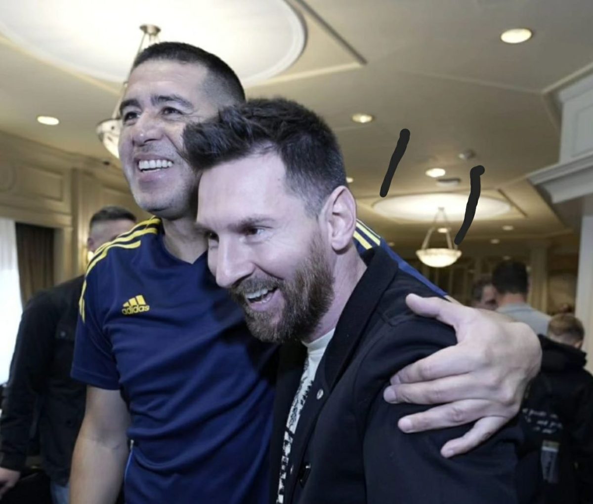 Juan Román y Messi ya están en juntos antes de partir a la Bombonera.