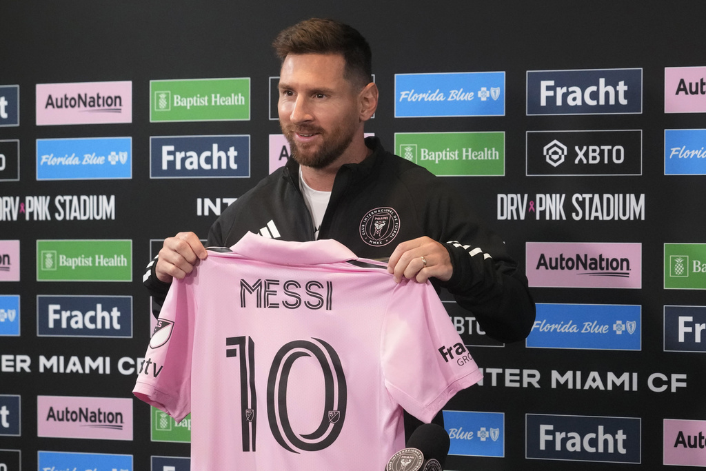 Lionel Messi va por su primer título en Estados Unidos. (AP Foto/Marta Lavandier)