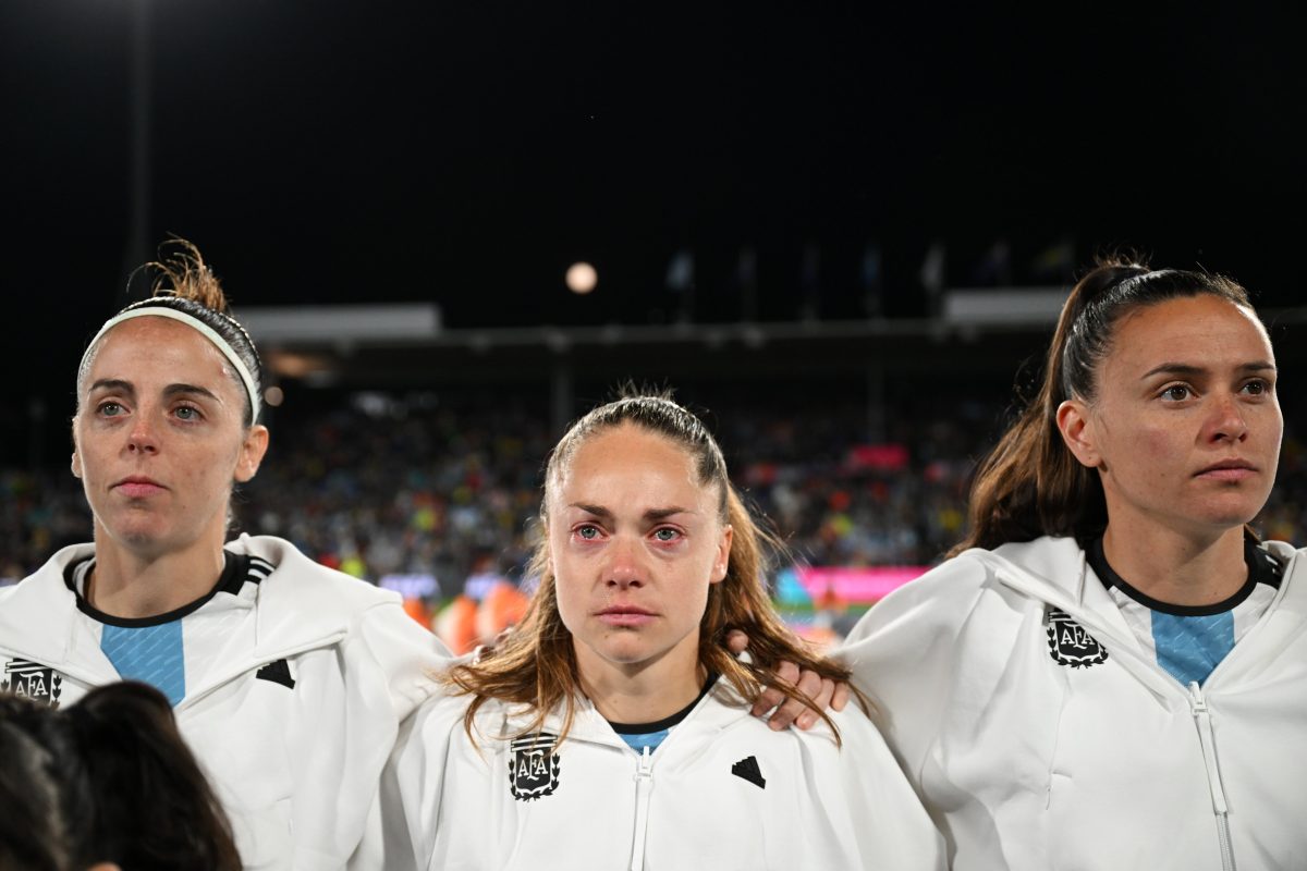 Estefanía Banini:  "Fue un partido difícil contra una gran potencia. Queríamos ganar y pasar, pero estamos mostrando el camino". (Twitter)