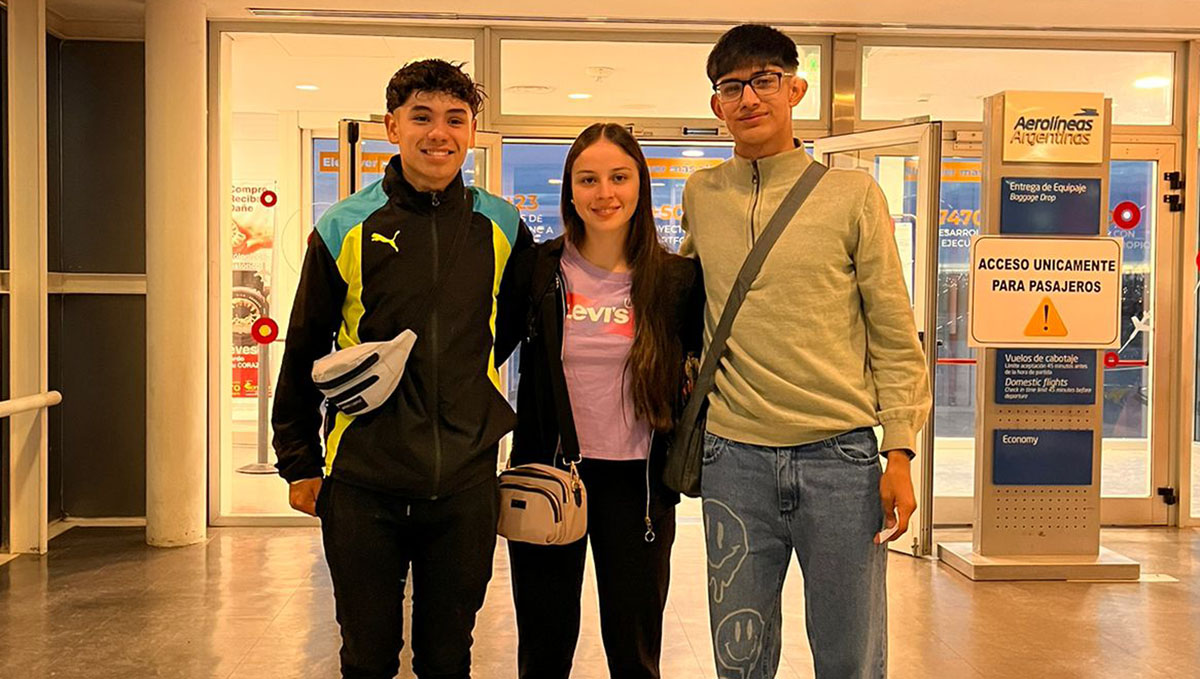 Franco, Lucía y Joaquín partieron a tierra santafesina para entrenar con la selección Argentina.