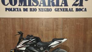 Encontraron en Roca una motocicleta que había sido robada en Neuquén