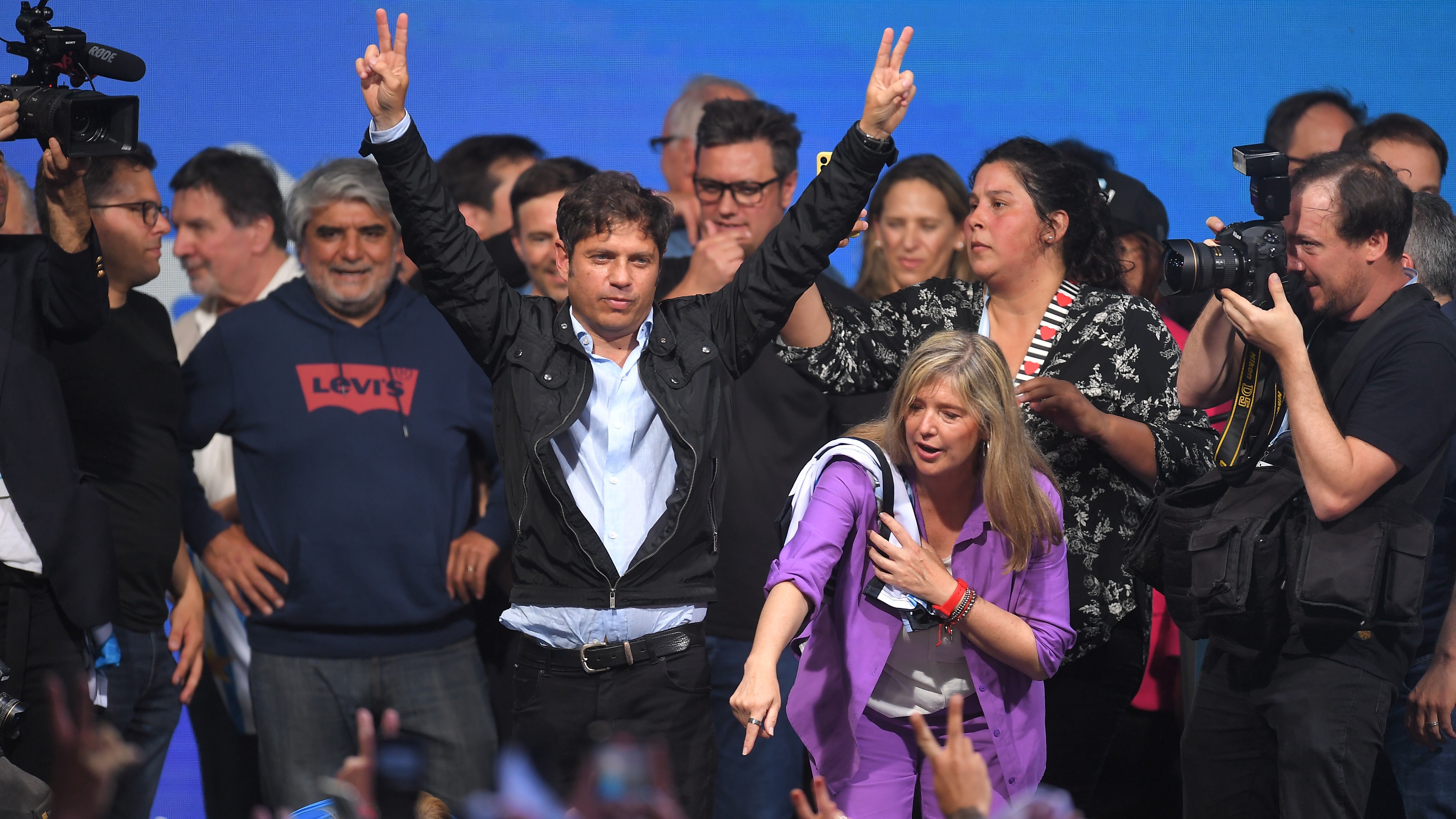 El gobernador reelecto de la provincia de Buenos Aires agradeció a los votantes y reivindicó su proyecto político. Foto Télam.