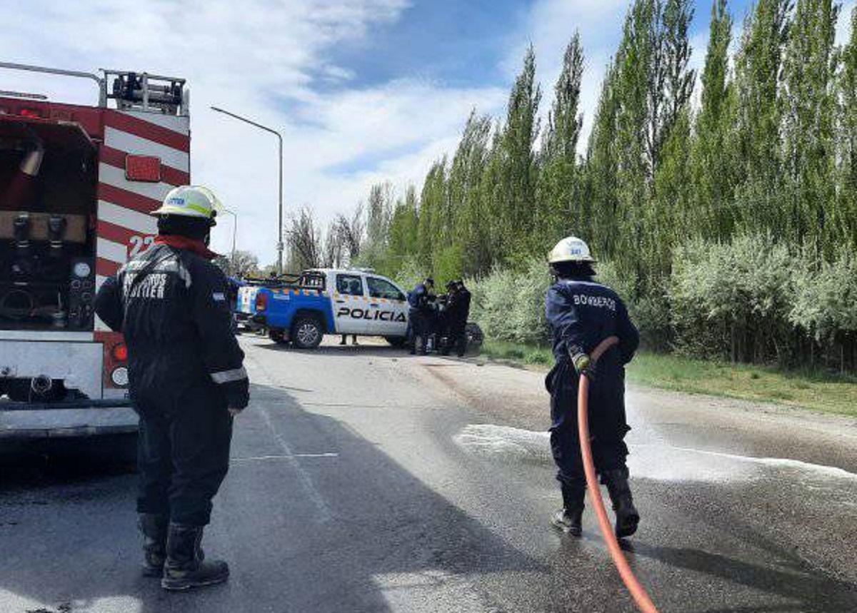 Matías fue embestido a la altura de Piscicultura en Plottier. (Gentileza).