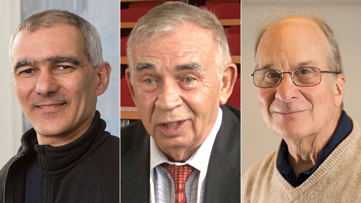 Los investigadores Moungi Bawendi, Alexei Ekimov y Louis Brus, ganadores del Nobel de Química de 2023.