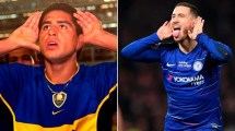 Imagen de Hazard y su admiración por Román Riquelme: el día en que festejó con el «Topo Gigio»