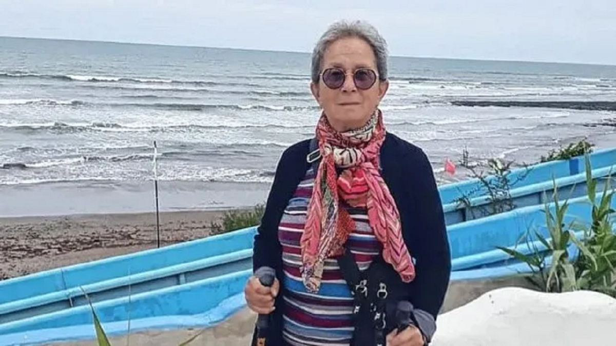 Silvia de Mirensky era argentina y murió  producto de un bombardeo  en la guerra de Israel y Hamas.  Aquí se la ve en la séptima bajada de Las Grutas. Su cuñado es de San Antonio y ella visitaba la región //Foto Gentileza.