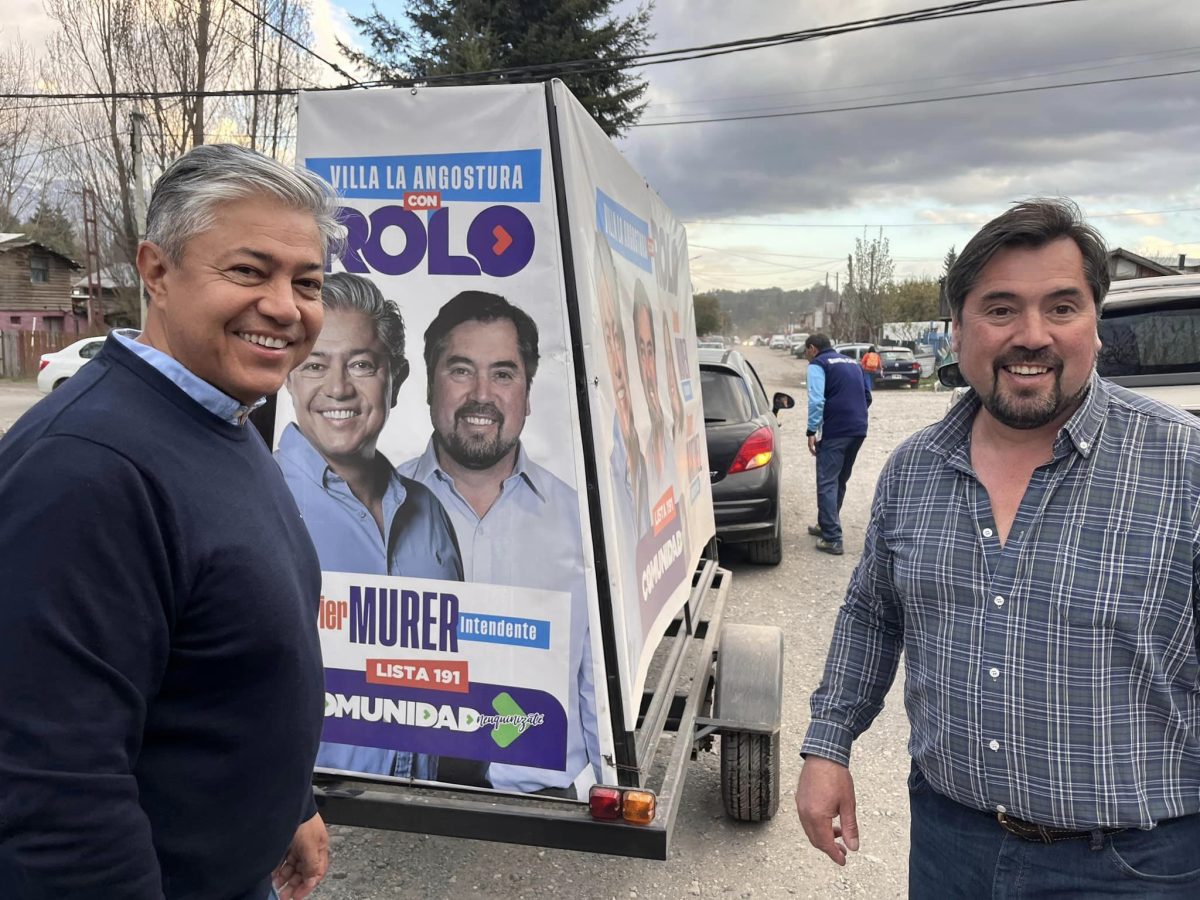 El gobernador electo se trasladó a la localidad para darle impulso a la campaña de Comunidad. Foto: gentileza.