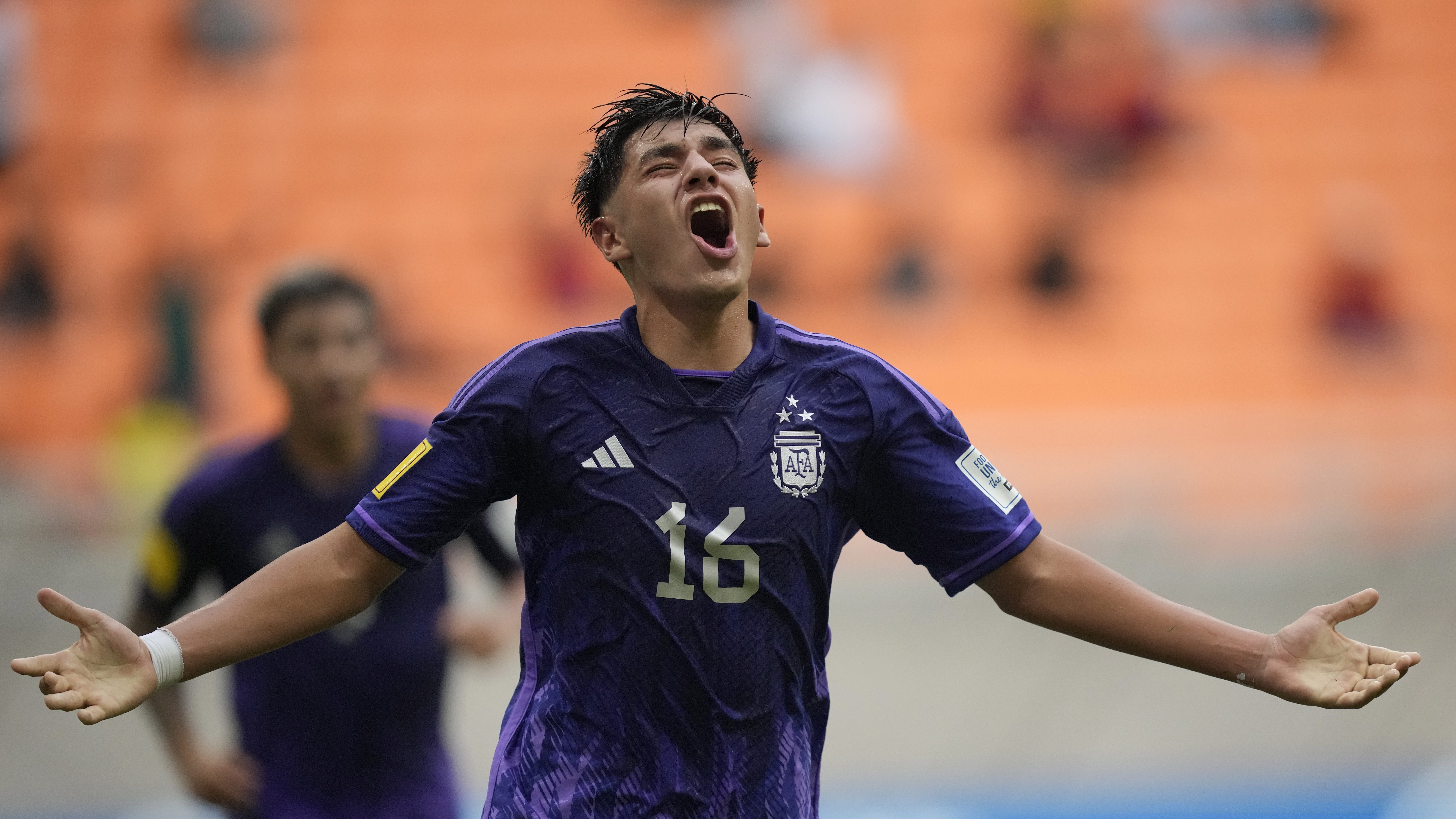 Thiago Laplace abrió el marcador para el seleccionado argentino. (AP Photo/Achmad Ibrahim)