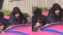 Imagen de VIDEO | Lionel Messi manejó un convertible rosa en Disney y su arriesgada maniobra enloqueció las redes