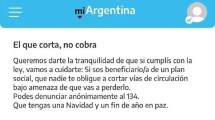 Imagen de «El que corta, no cobra»: el polémico mensaje que mandó el Gobierno a través de Mi Argentina