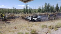 Imagen de Chocaron dos camionetas y una se incendió, sobre la Ruta 237 en Piedra del Águila: cómo fue