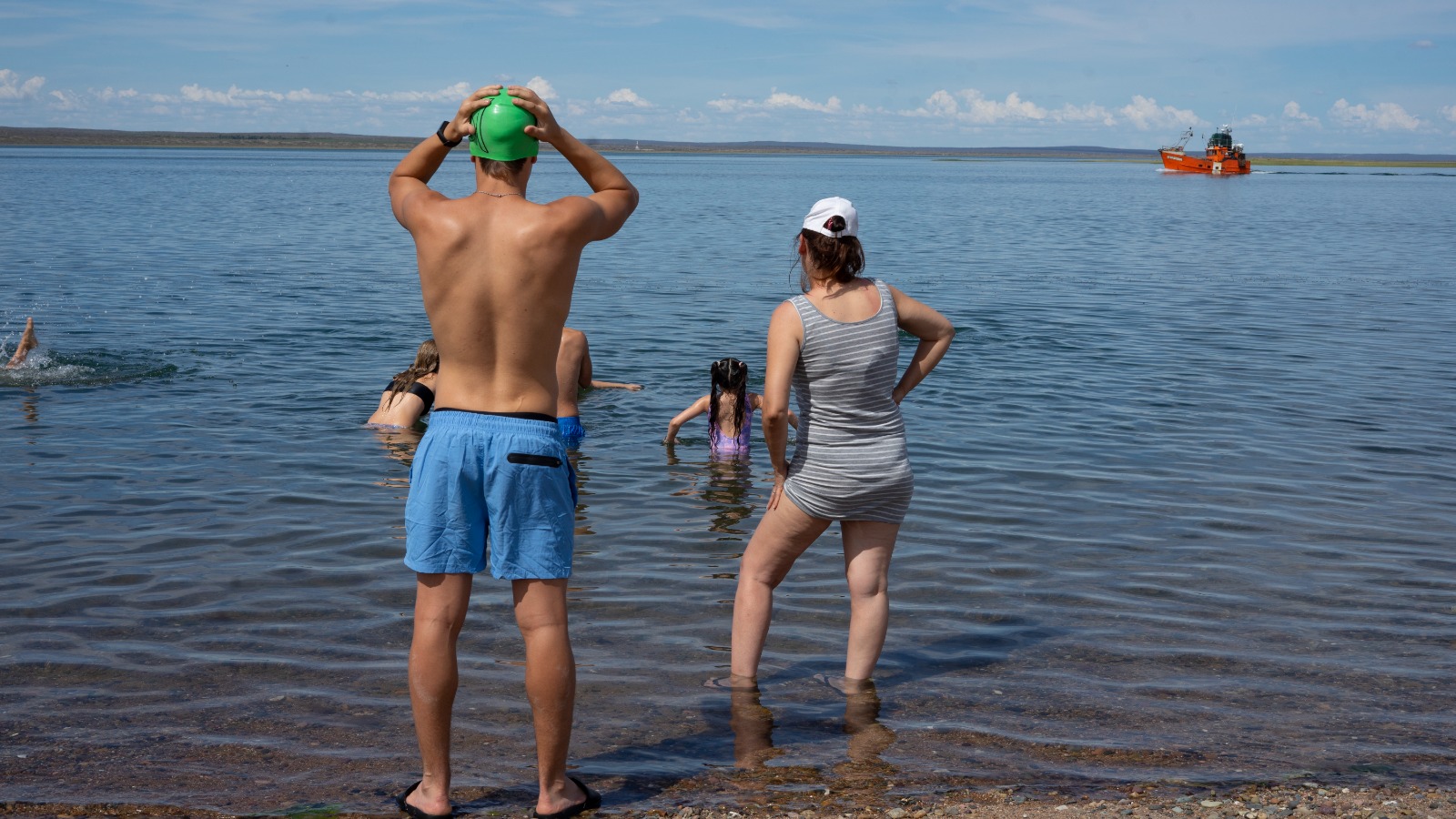 Una playa agreste y tranquila, en San Antonio Oeste