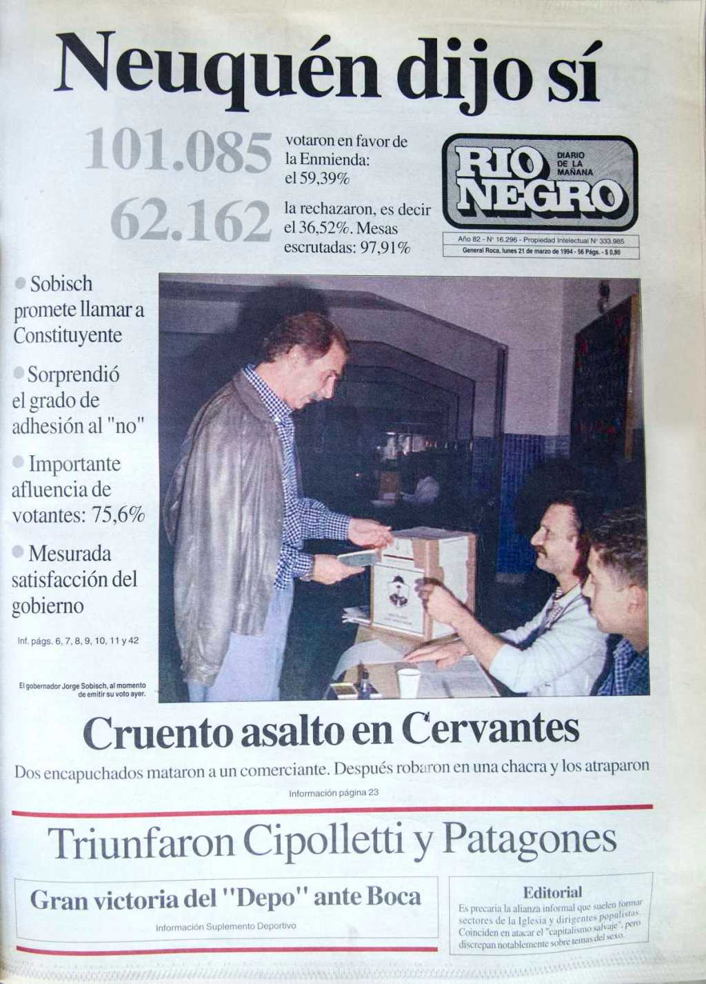 Aires democráticos, hace 30 años se aprobaba la enmienda de la Constitución  de Neuquén - Diario Río Negro