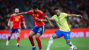 España y Brasil empataron en un partidazo: Golazo de Olmo, festejo de Endrick y tres penales