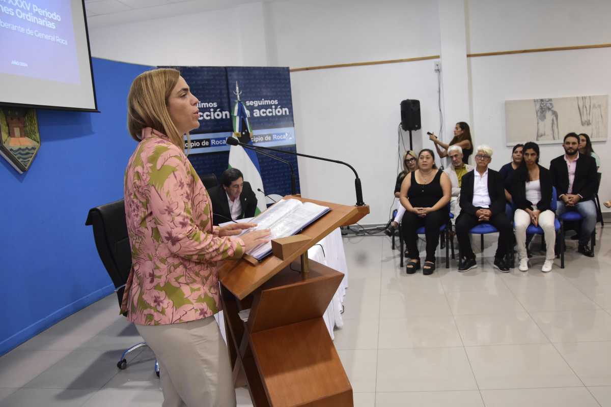 La intendenta Maria Emilia Soria en la apertura de sesiones del Deliberante. El último mes fue con fuertes debates internos. (Foto: Archivo / Andrés Maripe)