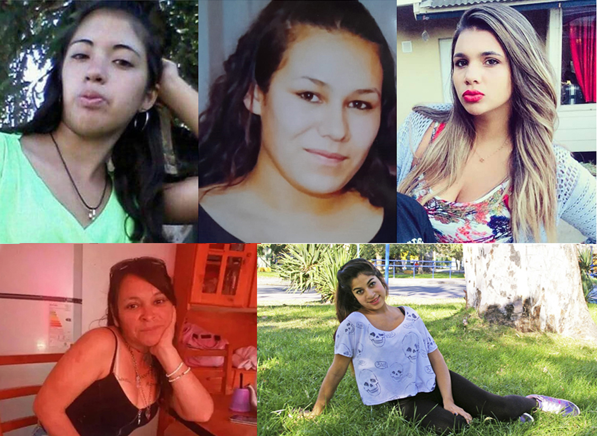 Agustina, Claudia, Marisa, Eduarda y Nicole vivían en Río Negro y todas fueron víctimas de femicidio.