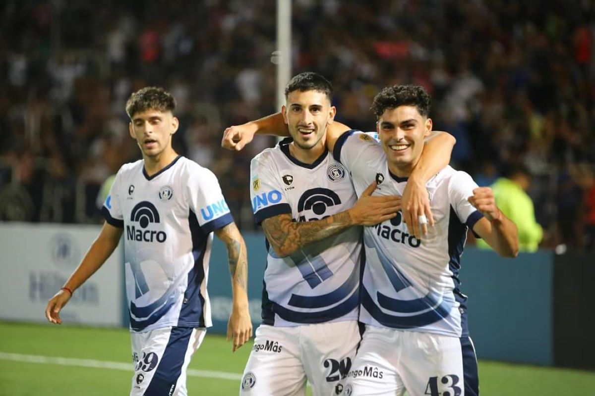 Diego Tonetto, Federico Moreno, Fabrizio Sartori y Juan Manuel Vázquez los autores de los goles ante River. Foto: Gentileza Facebook CSIR- Club Sportivo Independiente Rivadavia.