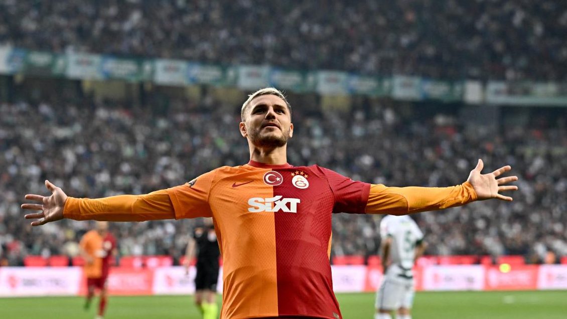 Mauro Icardi marcó un doblete en la victoria del Galatasaray.