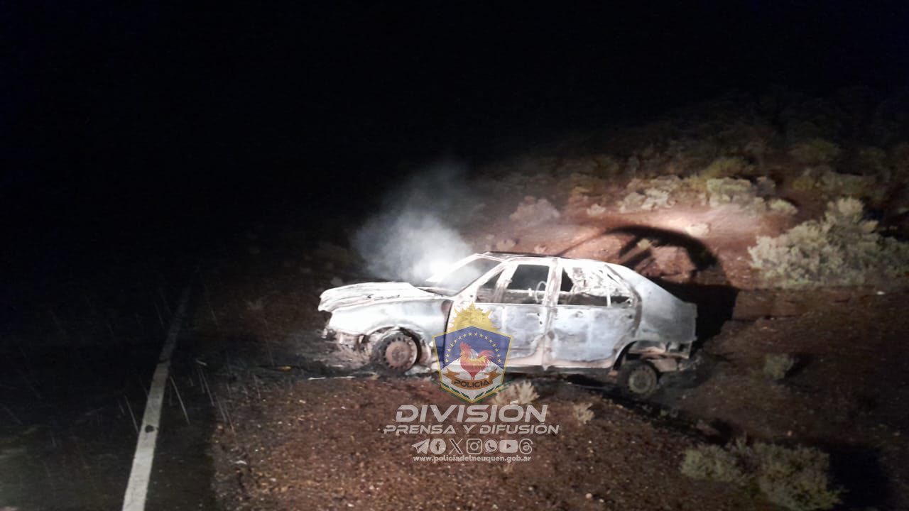 Picún Leufú: un hombre murió calcinado en su auto (Foto: Policía)