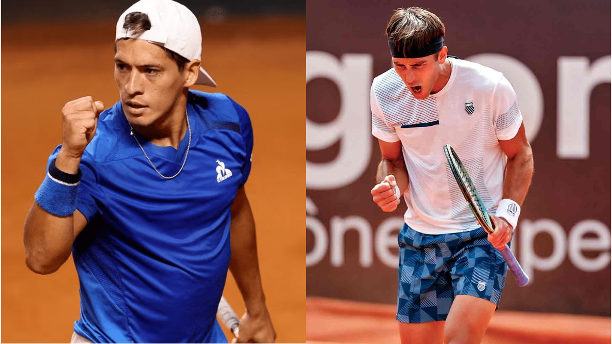 Báez y Etcheverry se preparan para el Roland Garros pero antes sueñan con el ATP de Ginebra y Lyon, respectivamente.