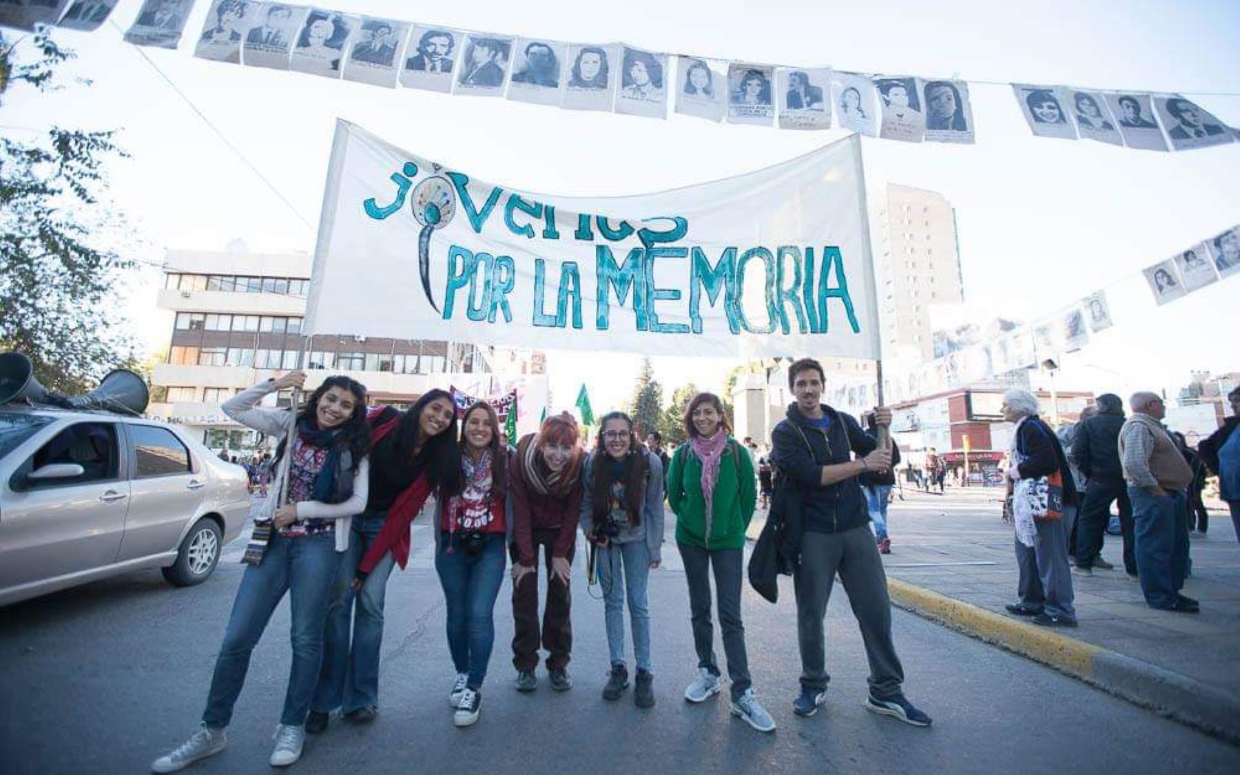 El 24 de marzo de 2018 fue la primera marcha en la que Jóvenes por la Memoria participó como organización. Foto: gentileza. 