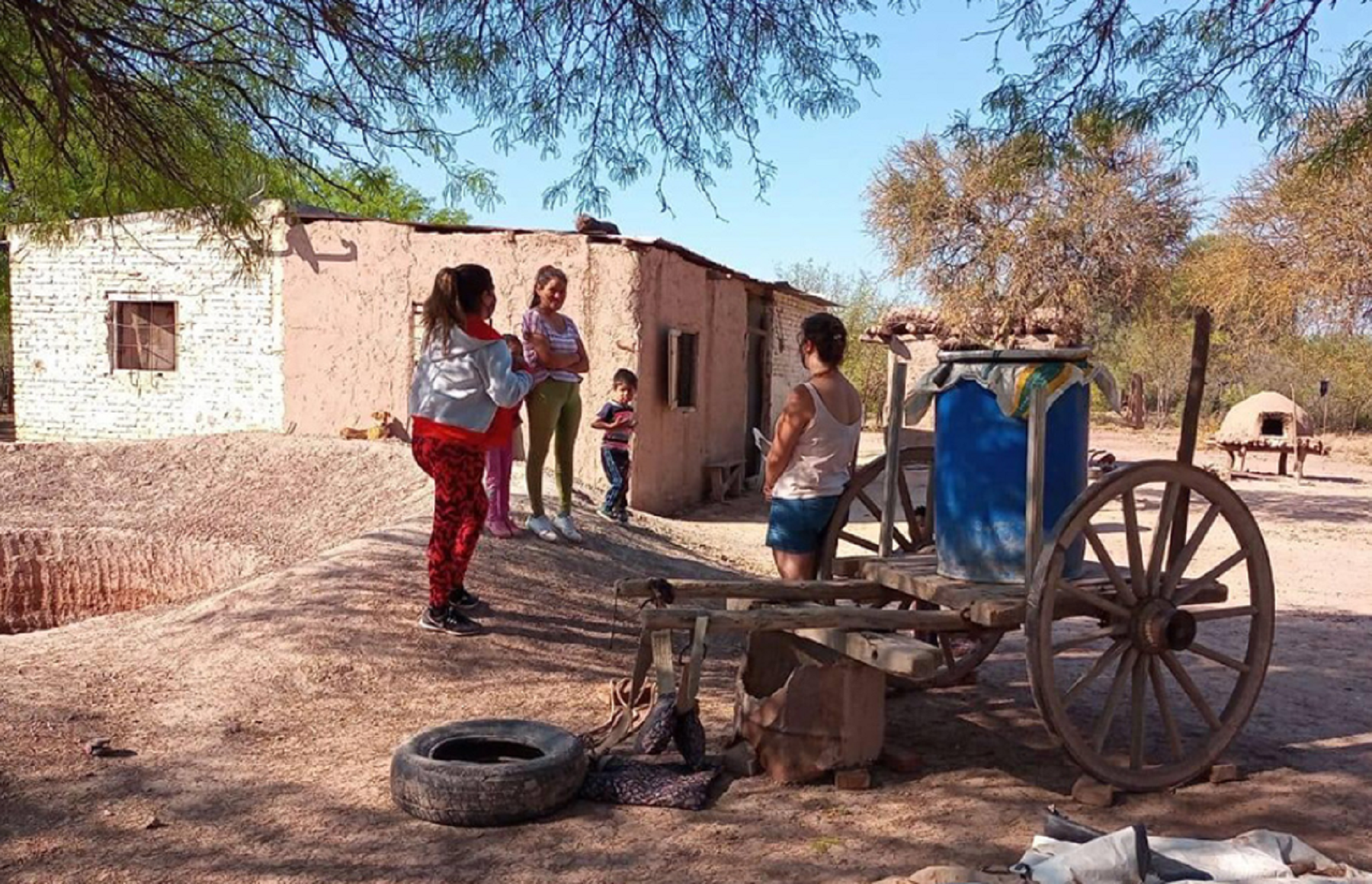 En Herrera viven 2.000 personas, y se encuentra a 150 kilómetros de la capital de Santiago del Estero, en donde el 31,1 % de los niños menores de 5 años de la provincia padecen desnutrición crónica. Foto: gentileza Haciendo Camino.

