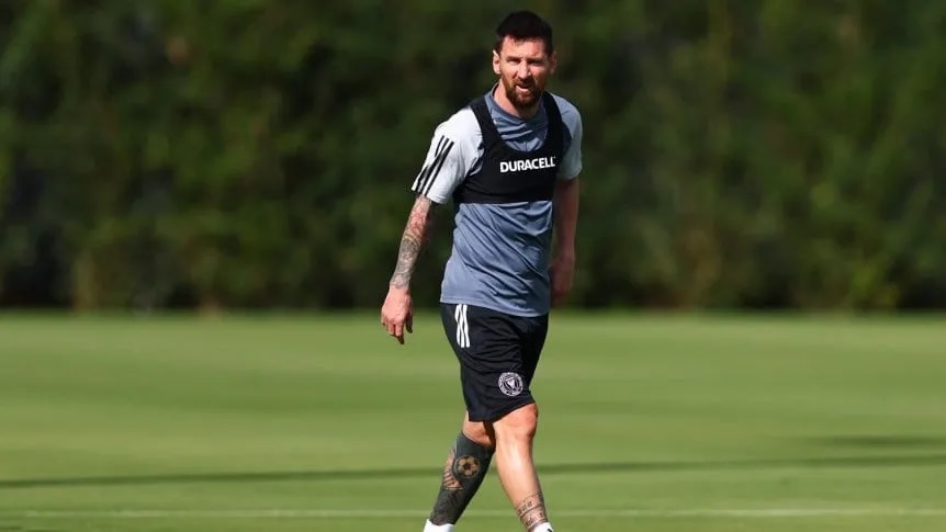 Messi entrenó diferenciado en la práctica de Inter Miami.  