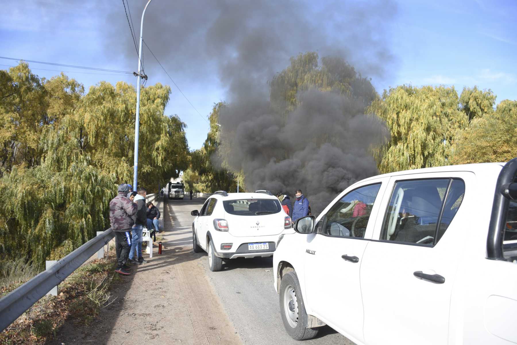 La protesta del 22 de mayo pasado, cuando la Ruta 6 permaneció bloqueada durante buena parte del día. (Foto: Archivo / Juan Thomes)