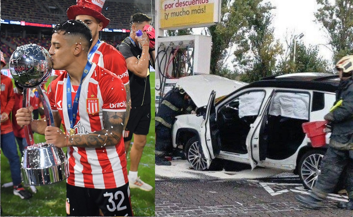 Tiago Palacios chocó alcoholizado contra una estación de servicio. 