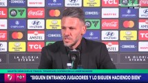 Imagen de Demichelis agradeció el recibimiento de los hinchas y se refirió al rendimiento de Borja: «Ojalá no se…»