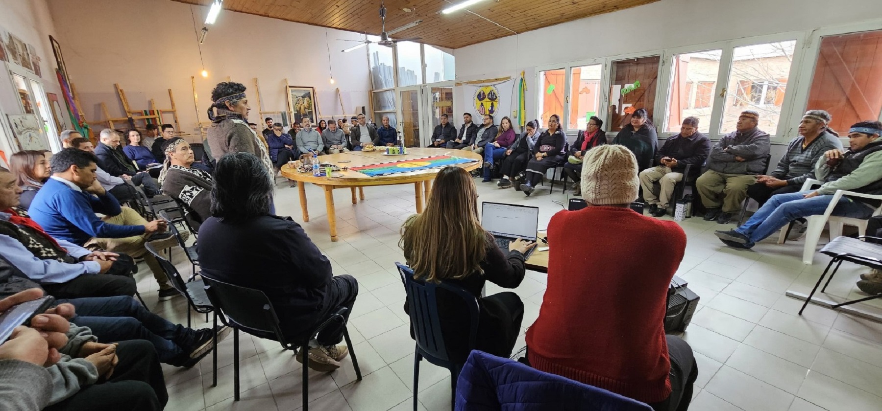Al encuentro también estaban invitados funcionarios del Gobierno nacional. Foto: Confederación Mapuche de Neuquén.